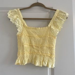 Topshop yellow top size US 6